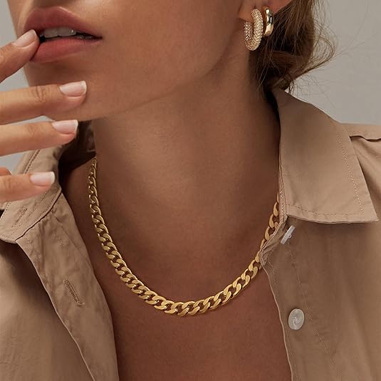 Cavaro™ | Colar Chunky em Ouro com Elos Cuban Link
