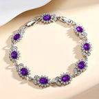 Bracelete Bloem de Ametista em Prata