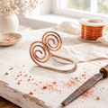 Cobre Rosa Voluta Espiral para Mão