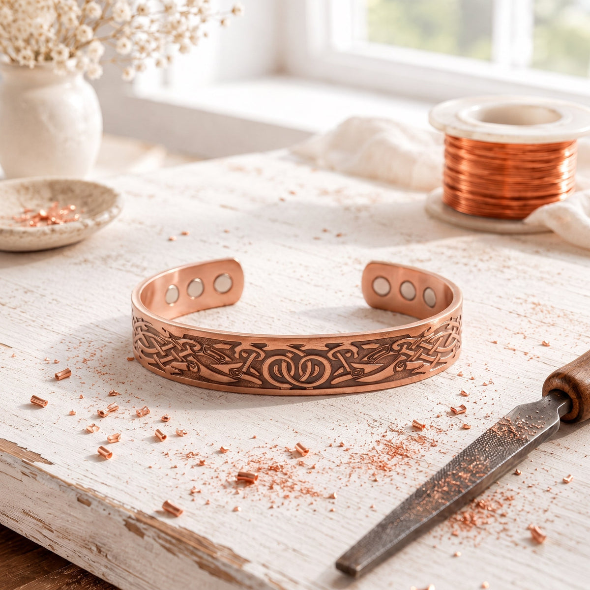 Cobre Knoopwerk - Bracelete Elegante