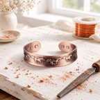 Bracelete Mesa em Cobre Rosa